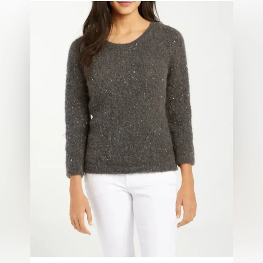 🆕 TOMMY BAHAMA Women's Alpaca Wool Sunstone Pullover Sequined.NWT